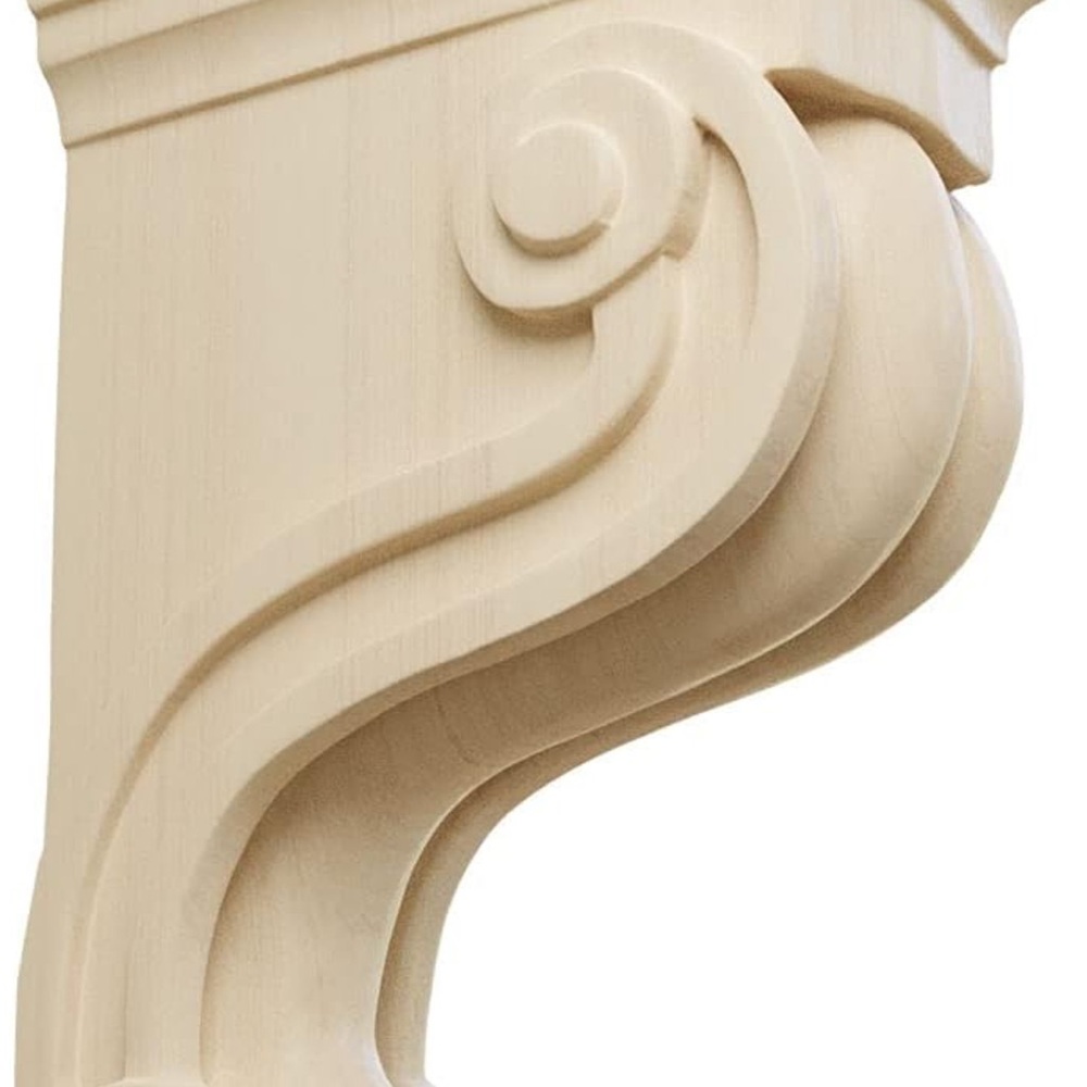 Elegant Carved Wood Corbel